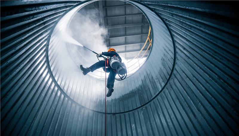 Siloreinigung Industriekletterer